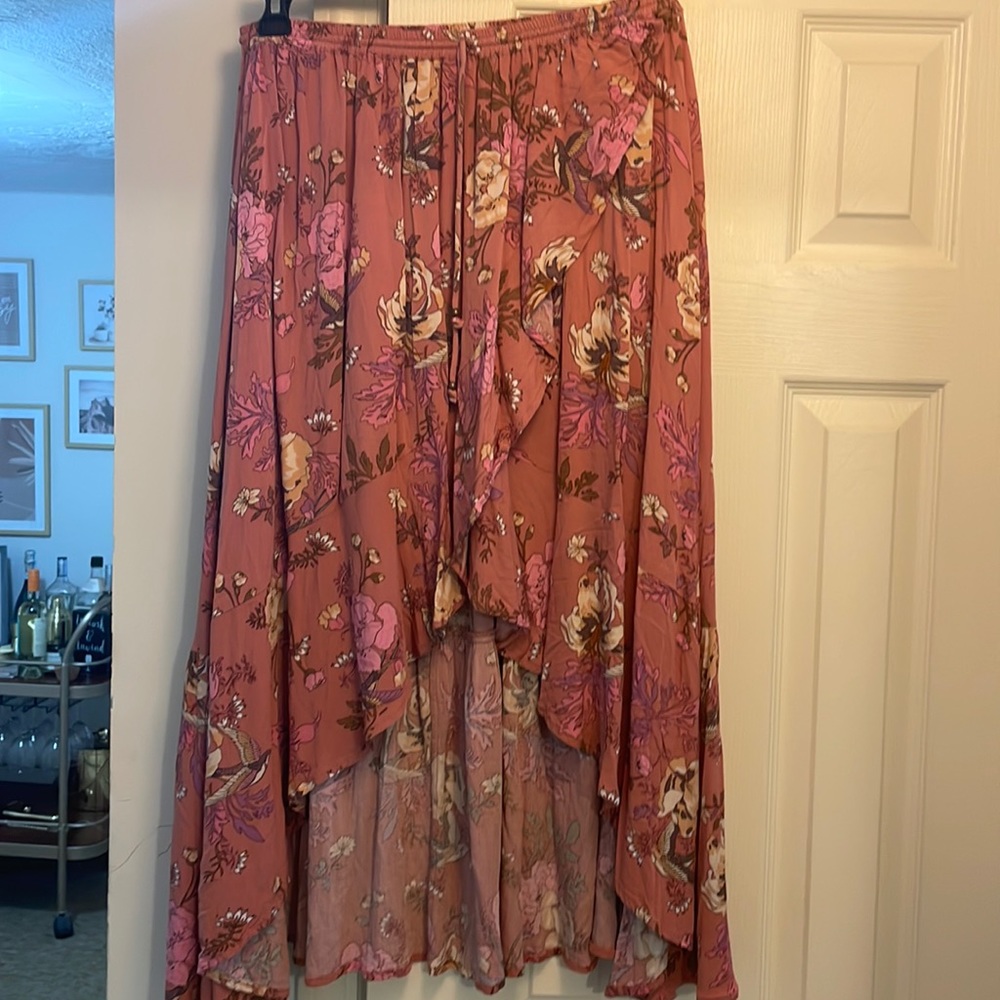 Spell & the gypsy high low floral pattern skirt
